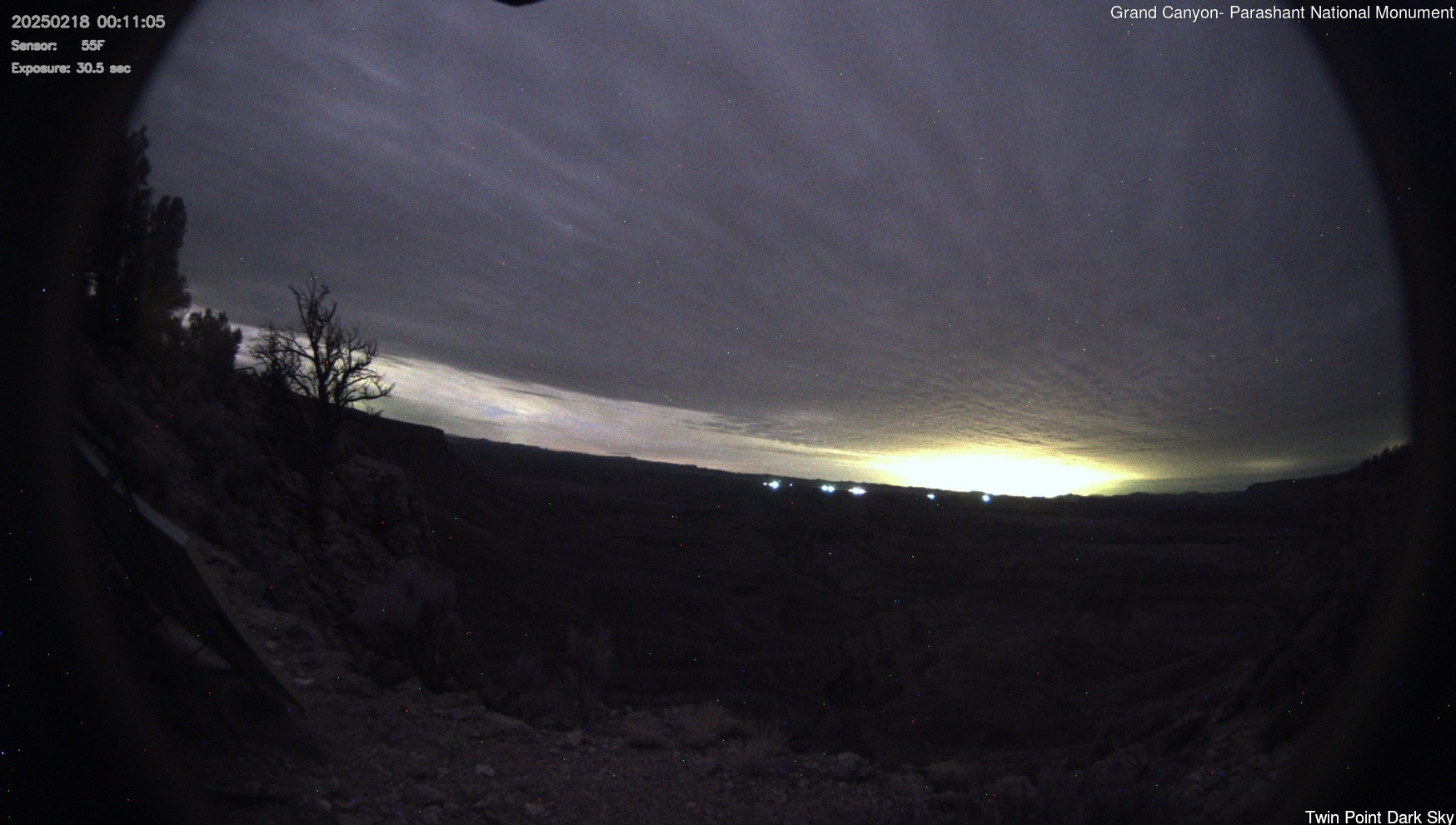 time-lapse frame, Twin Point - Dark Sky webcam