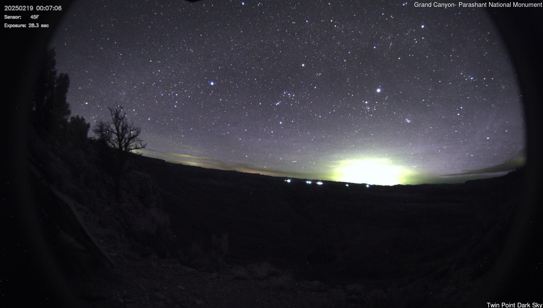 time-lapse frame, Twin Point - Dark Sky webcam