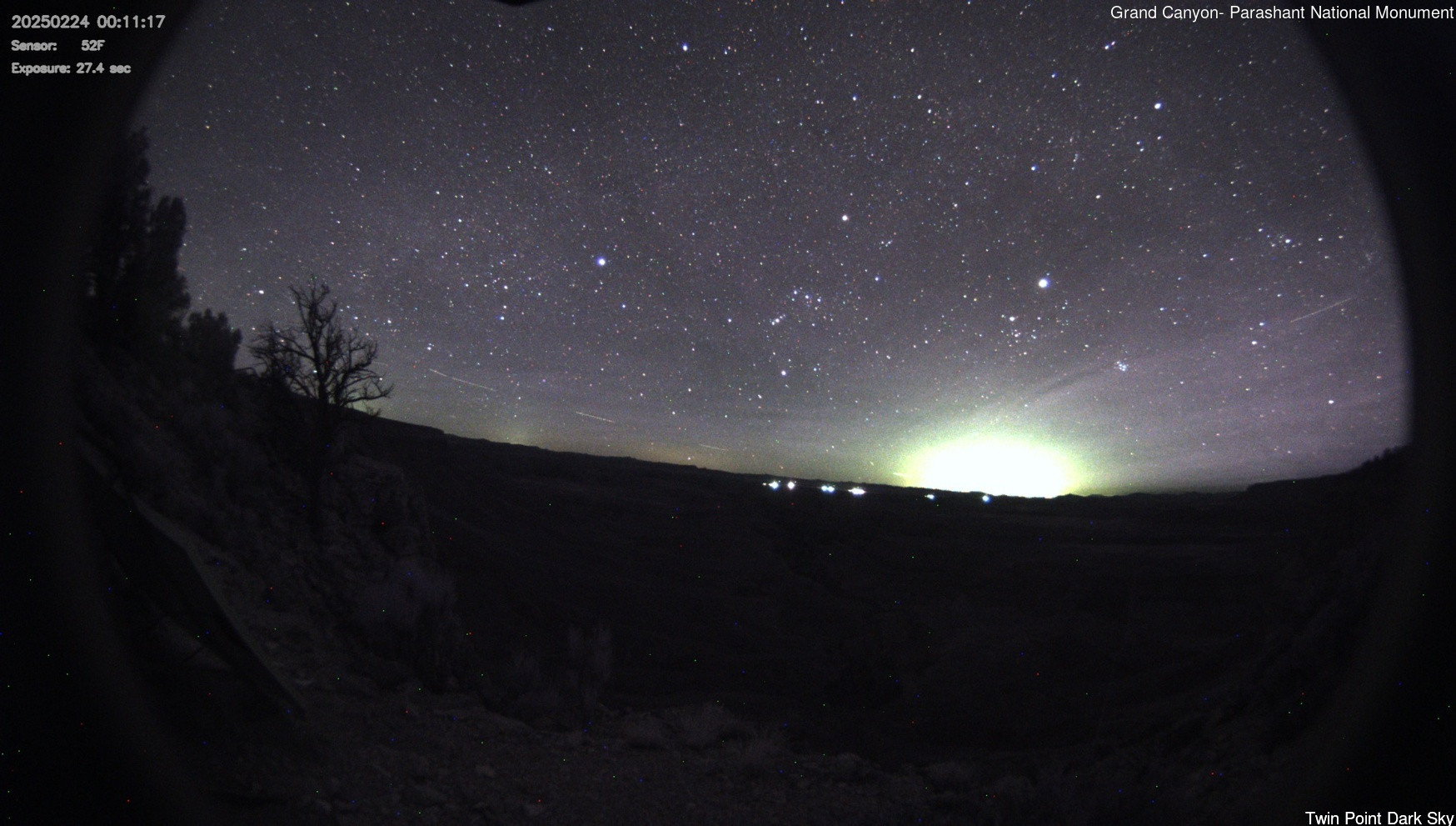 time-lapse frame, Twin Point - Dark Sky webcam