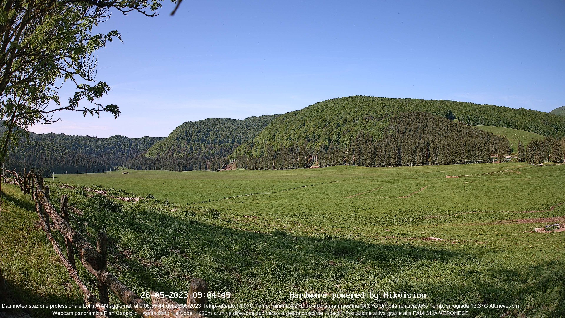 time-lapse frame, Webcam Cansiglio - verso la piana dei "Bech" webcam