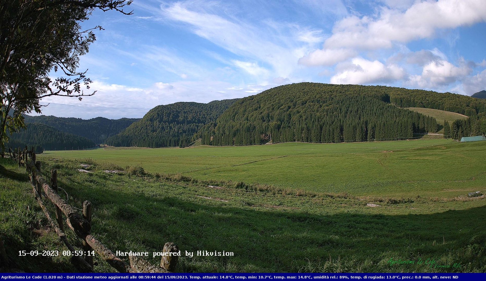 time-lapse frame, Webcam Cansiglio - verso la piana dei "Bech" webcam
