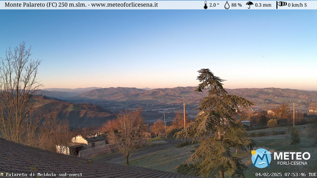 time-lapse frame, Monte Palareto webcam