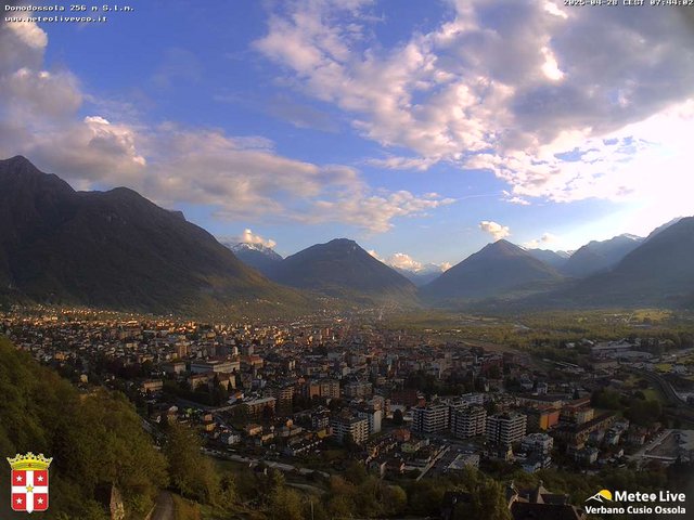 time-lapse frame, Domodossola webcam