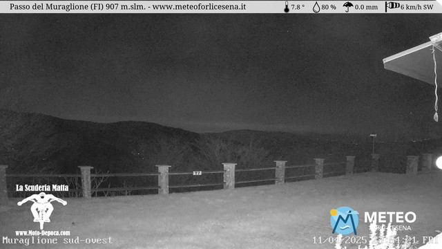 time-lapse frame, Passo del Muraglione webcam