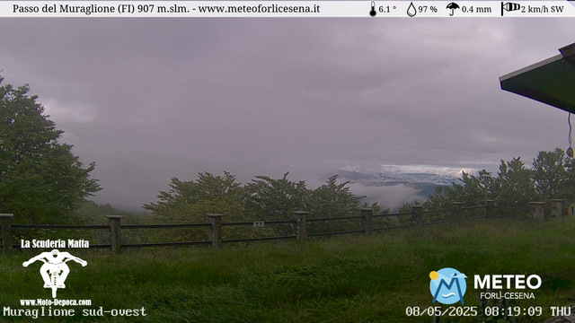 time-lapse frame, Passo del Muraglione webcam