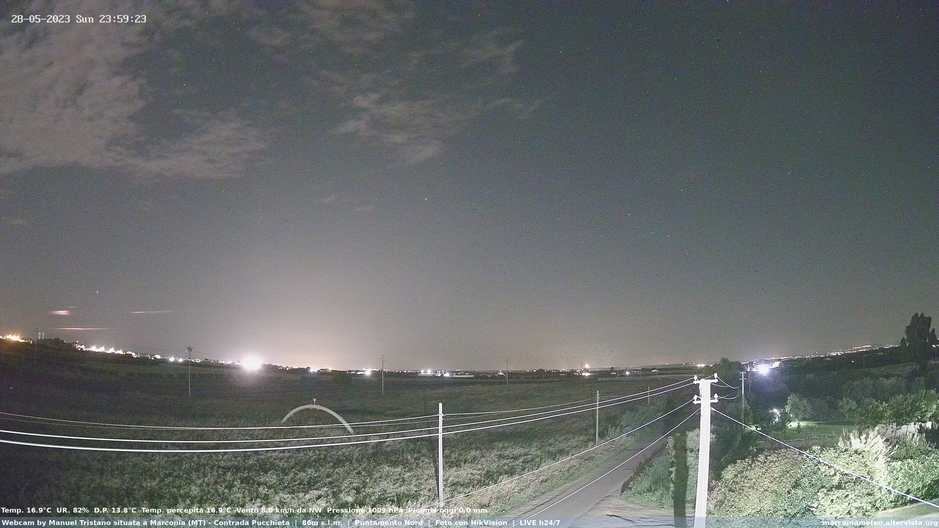 time-lapse frame, Webcam in Contrada Pucchieta, Marconia(MT) webcam