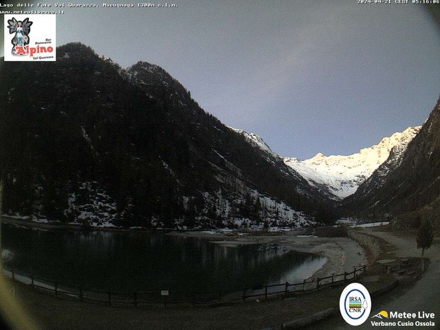 time-lapse frame, Macugnaga Lago delle Fate webcam