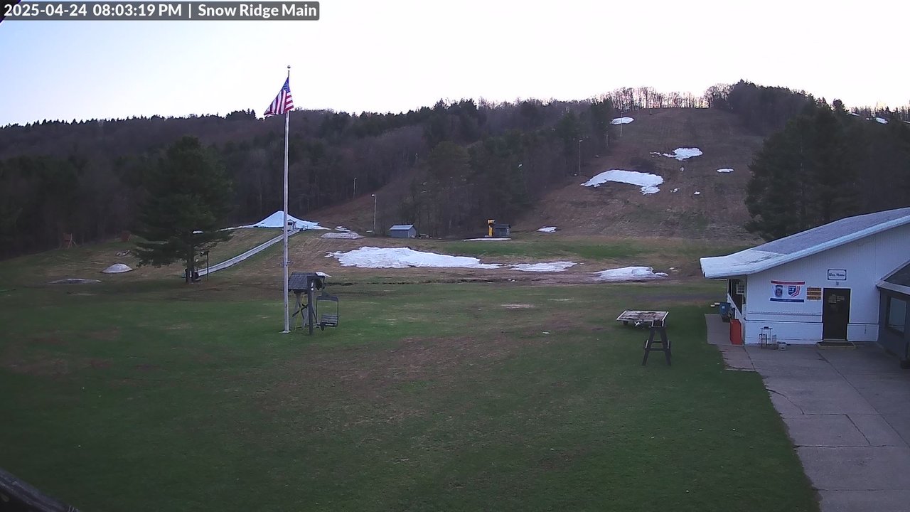 time-lapse frame, Snow Ridge Ski Hill webcam