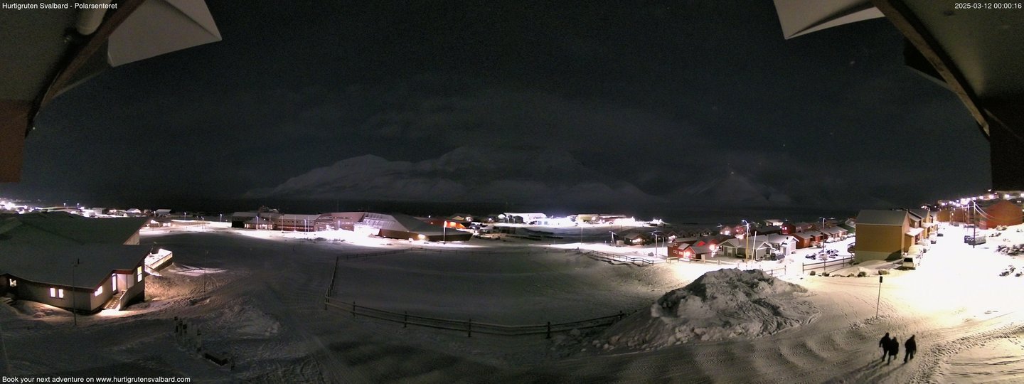 time-lapse frame, Hurtigruten Svalbard - Hiorthfjellet webcam