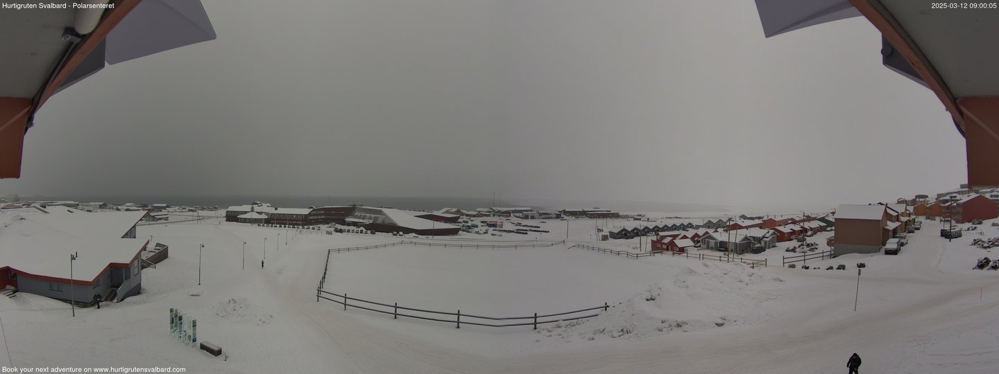 time-lapse frame, Hurtigruten Svalbard - Hiorthfjellet webcam