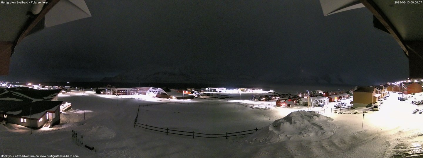 time-lapse frame, Hurtigruten Svalbard - Hiorthfjellet webcam