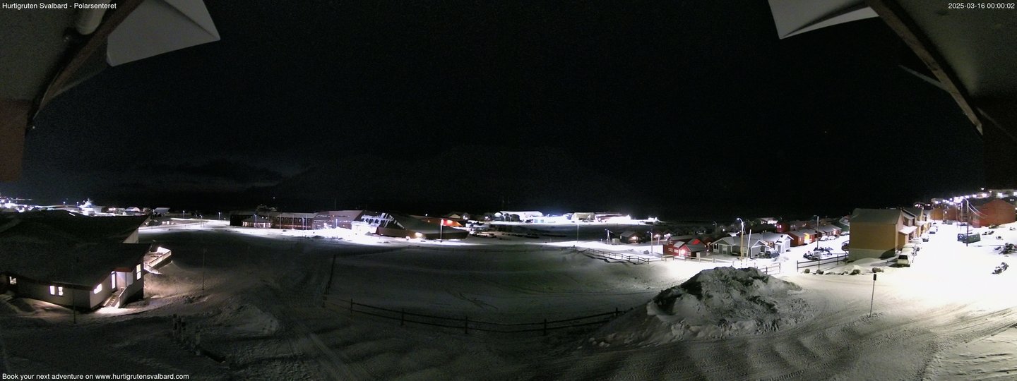 time-lapse frame, Hurtigruten Svalbard - Hiorthfjellet webcam