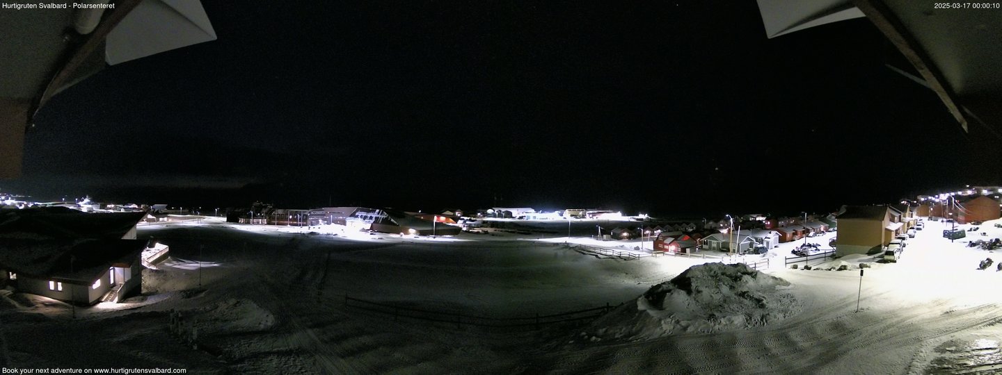 time-lapse frame, Hurtigruten Svalbard - Hiorthfjellet webcam