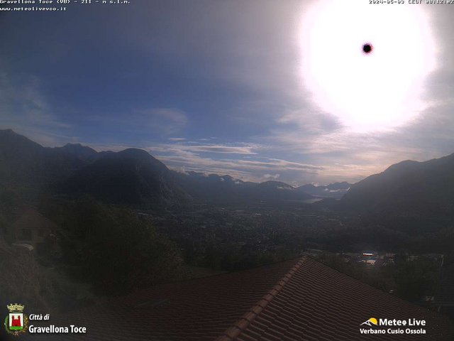 time-lapse frame, Gravellona Toce panoramica webcam