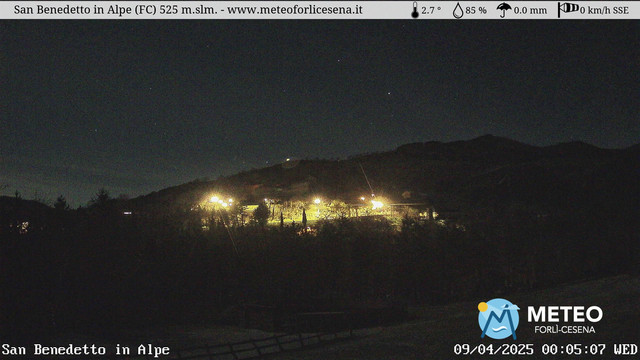 time-lapse frame, San Benedetto in Alpe webcam