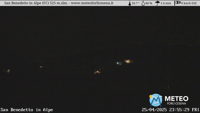 time-lapse frame, San Benedetto in Alpe webcam