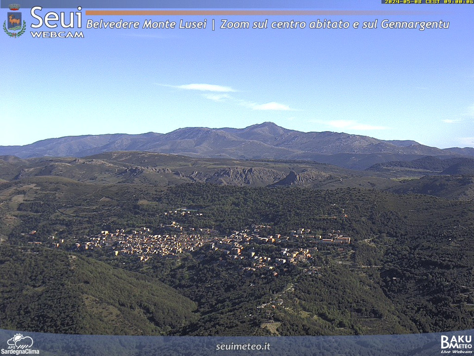 time-lapse frame, Monte Lusei Seui webcam