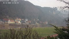 view from Webcam in Bad Schandau Sächsische Schweiz on 2022-01-12