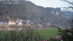 view from Webcam in Bad Schandau Sächsische Schweiz on 2022-01-13