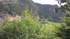 view from Webcam in Bad Schandau Sächsische Schweiz on 2022-06-14