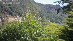 view from Webcam in Bad Schandau Sächsische Schweiz on 2022-06-15