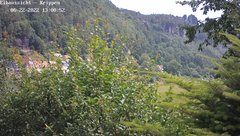 view from Webcam in Bad Schandau Sächsische Schweiz on 2022-06-22