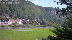view from Webcam in Bad Schandau Sächsische Schweiz on 2022-09-23