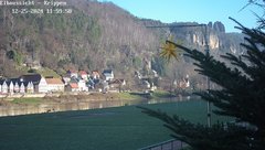 view from Webcam in Bad Schandau Sächsische Schweiz on 2024-12-25