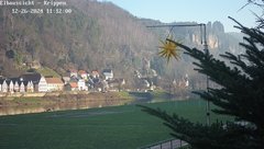 view from Webcam in Bad Schandau Sächsische Schweiz on 2024-12-26