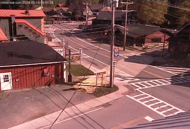 time-lapse frame, Downtown Inlet, NY webcam