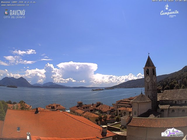 time-lapse frame, Baveno 14 luglio 2021 webcam