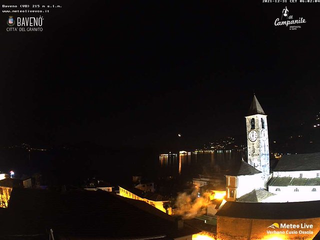 time-lapse frame, Baveno 31 dicembre 2021 webcam