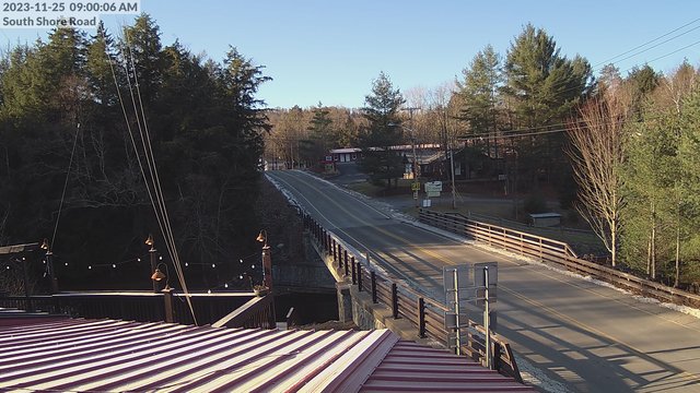 time-lapse frame, South Shore Rd, Inlet, NY webcam