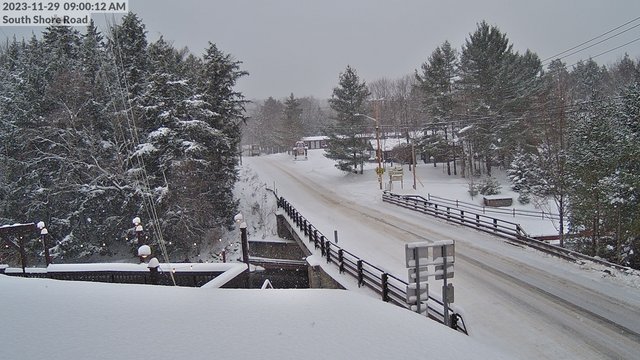 time-lapse frame, South Shore Rd, Inlet, NY webcam