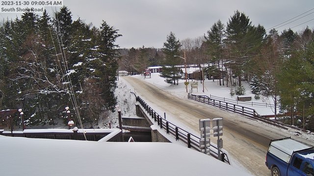 time-lapse frame, South Shore Rd, Inlet, NY webcam