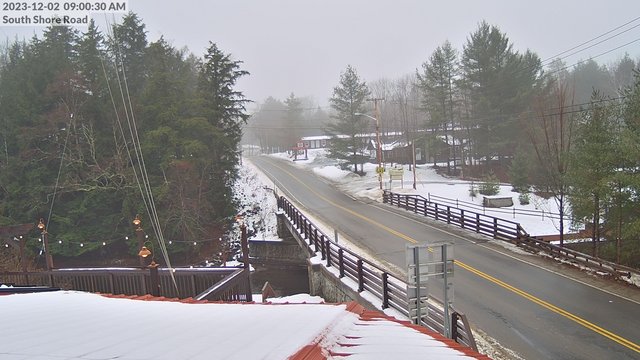 time-lapse frame, South Shore Rd, Inlet, NY webcam