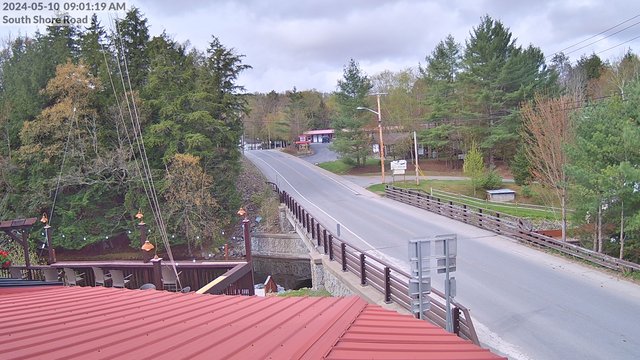 time-lapse frame, South Shore Rd, Inlet, NY webcam