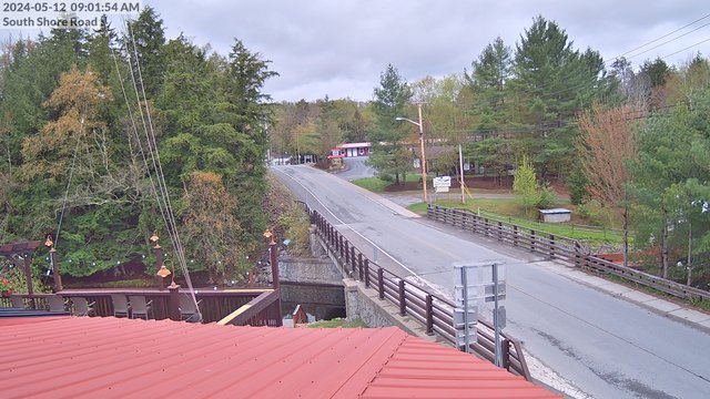 time-lapse frame, South Shore Rd, Inlet, NY webcam