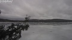view from 4th Lake, Inlet, NY on 2024-02-28