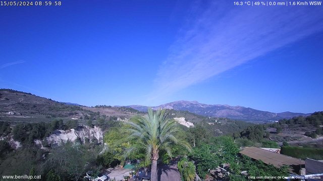 time-lapse frame, Benillup - Barranc de Caraita i Serra de Mariola webcam