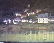 view from Webcam in Bad Schandau, Krippen & Postelwitz on 2022-01-22
