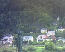 view from Webcam in Bad Schandau, Krippen & Postelwitz on 2022-09-17