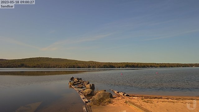 time-lapse frame, 4th Lake Sandbar webcam