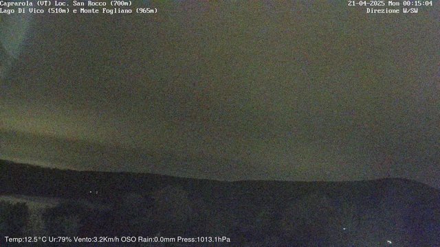time-lapse frame, Caprarola San Rocco webcam