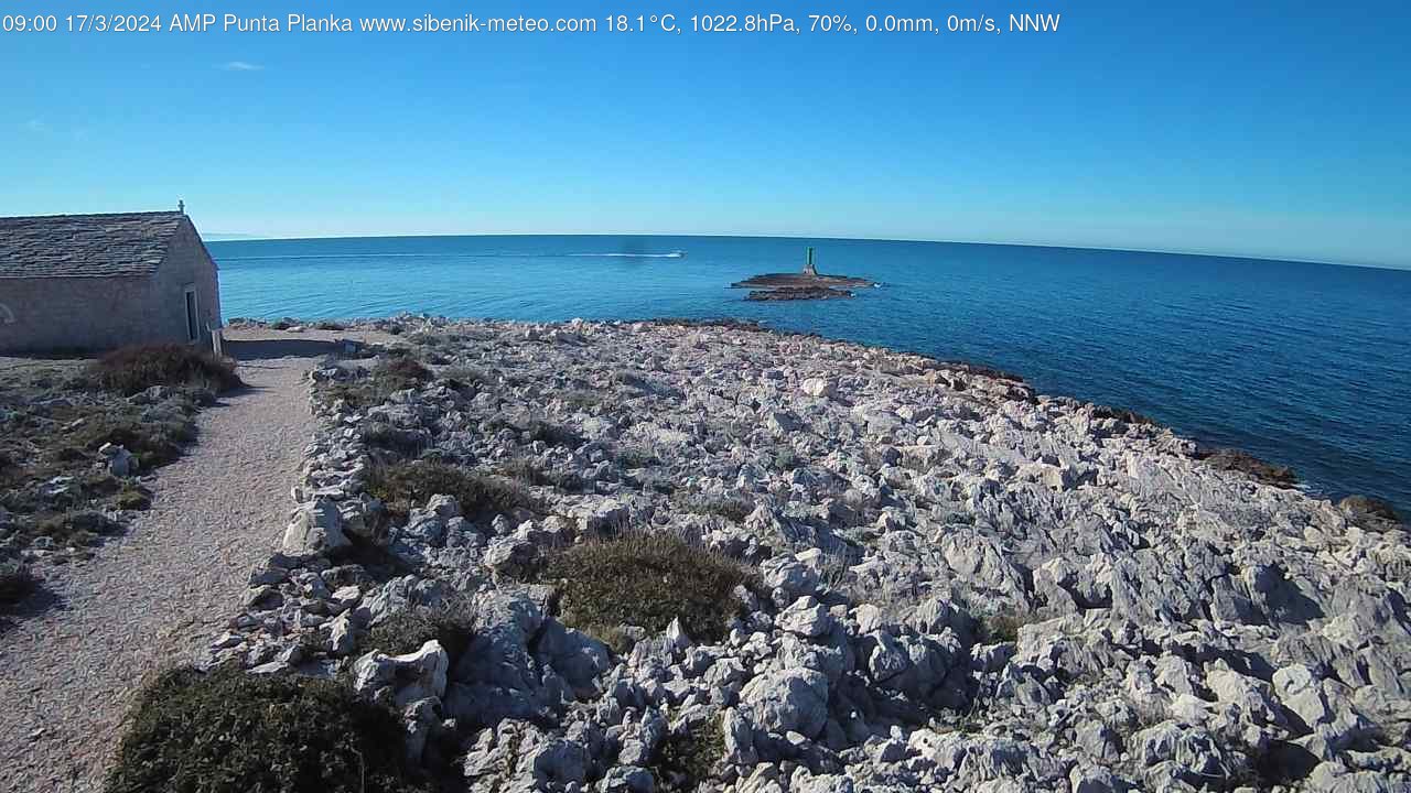 time-lapse frame, Punta Planka webcam