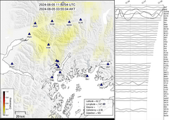 view from Barry Arm seismic energy on 2024-08-05