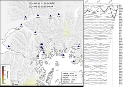 view from Barry Arm seismic energy on 2024-08-30