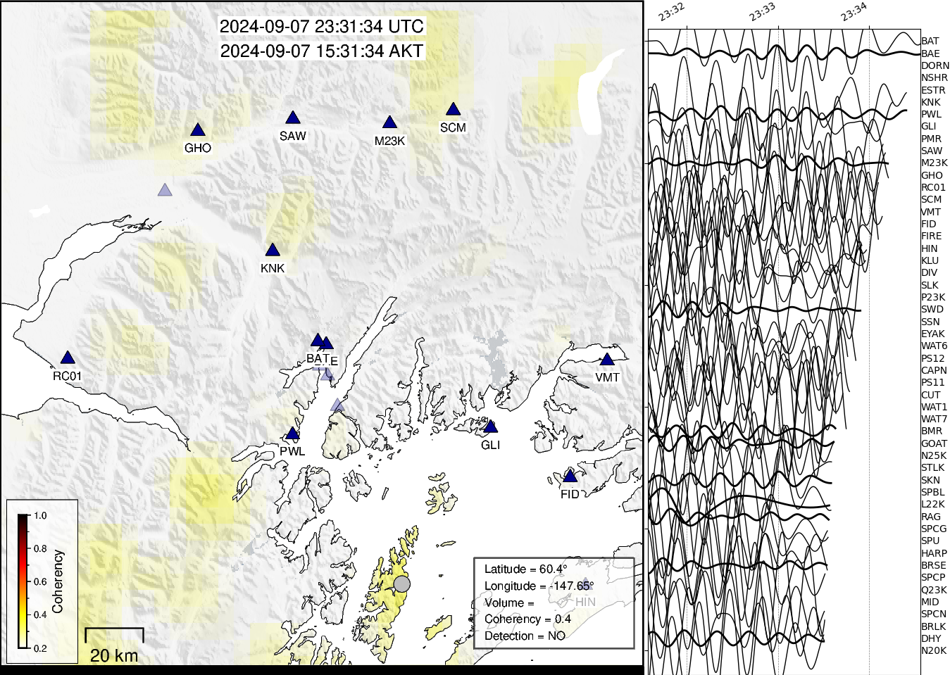 time-lapse frame, Barry Arm seismic energy webcam