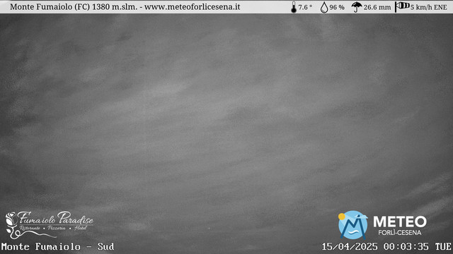 time-lapse frame, Monte Fumaiolo webcam