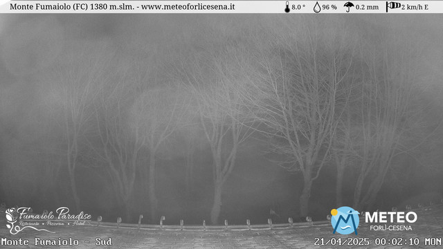 time-lapse frame, Monte Fumaiolo webcam